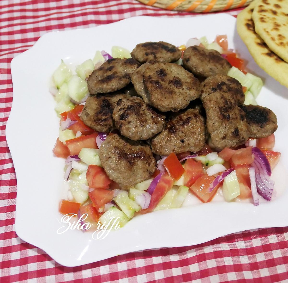 recette KEFTA GRILLEE- VIANDE D'AGNEAU ET VEAU CHACHEE