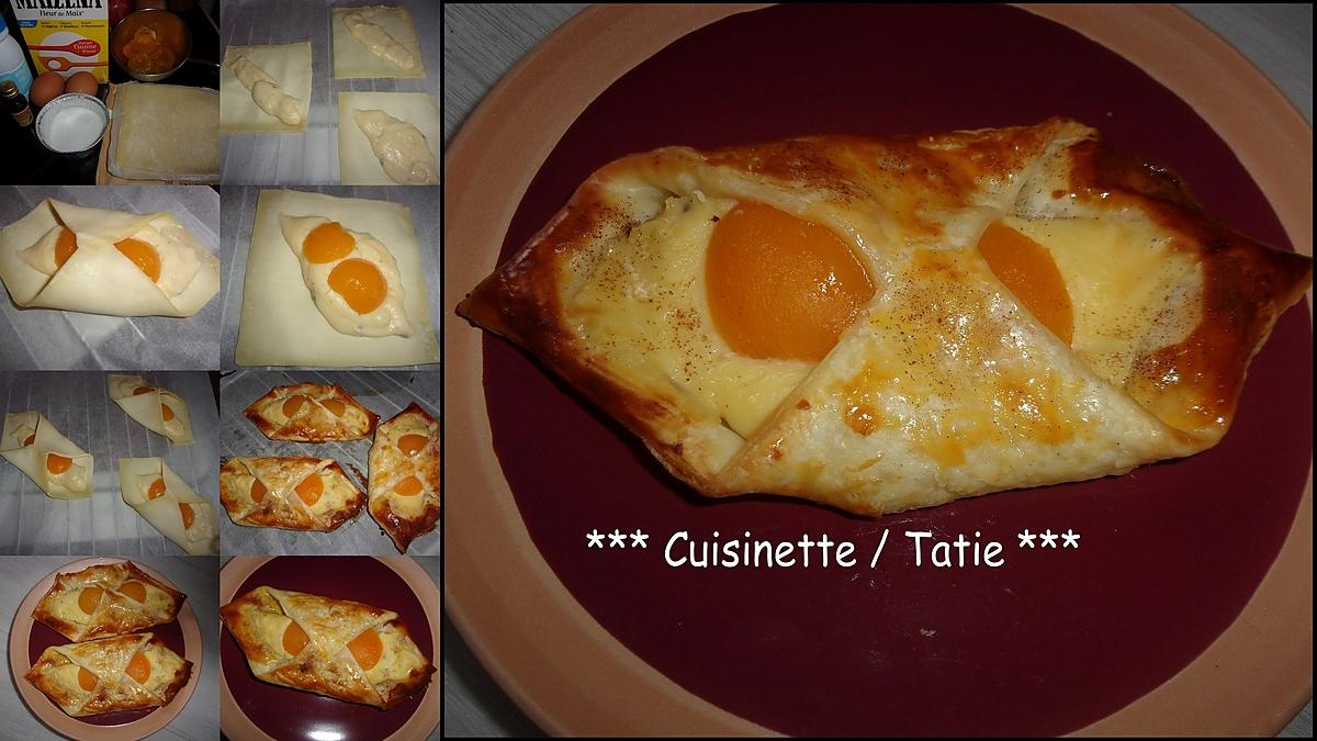 recette Feuilletés d'abricots,crème pâtissière.(oranais.).