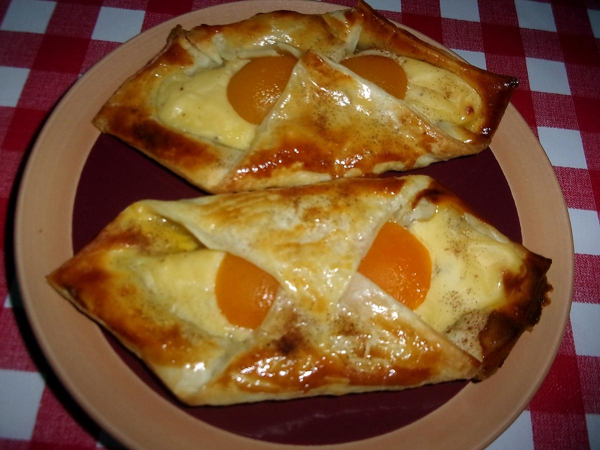 recette Feuilletés d'abricots,crème pâtissière.(oranais.).