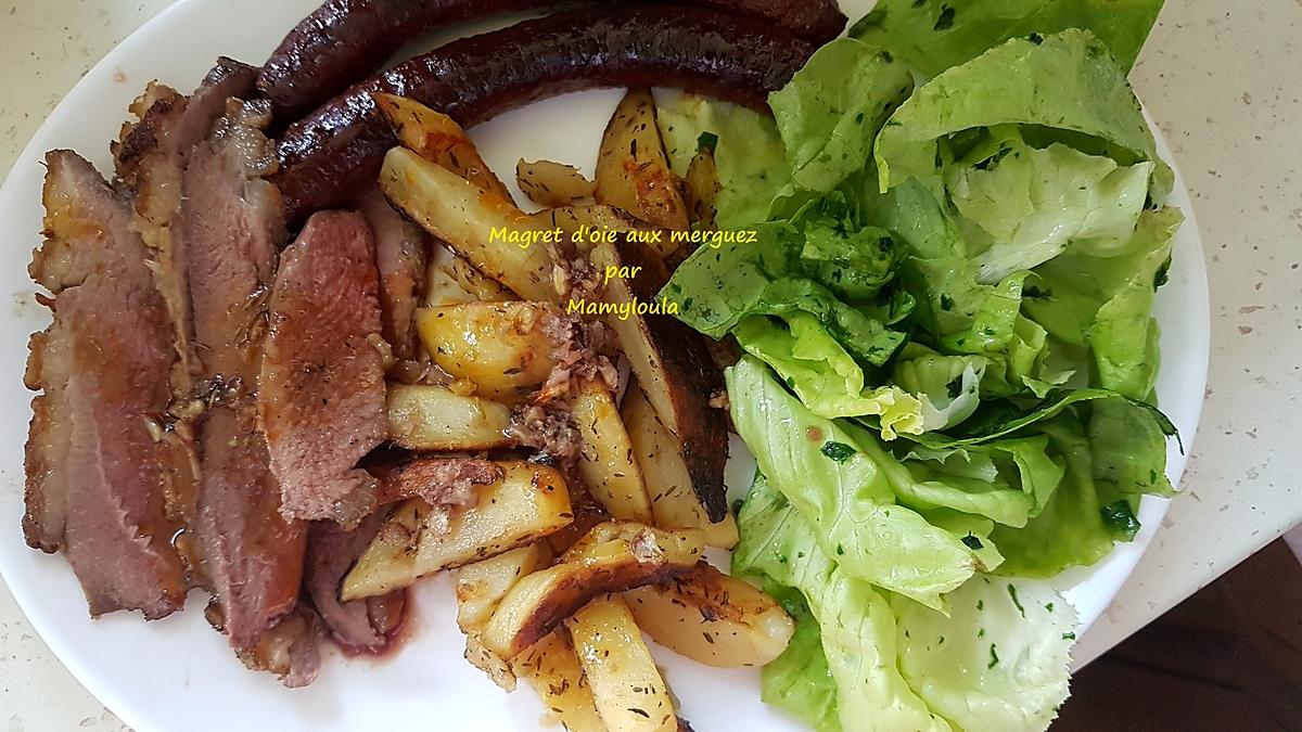 recette Magret d'oie aux merguez