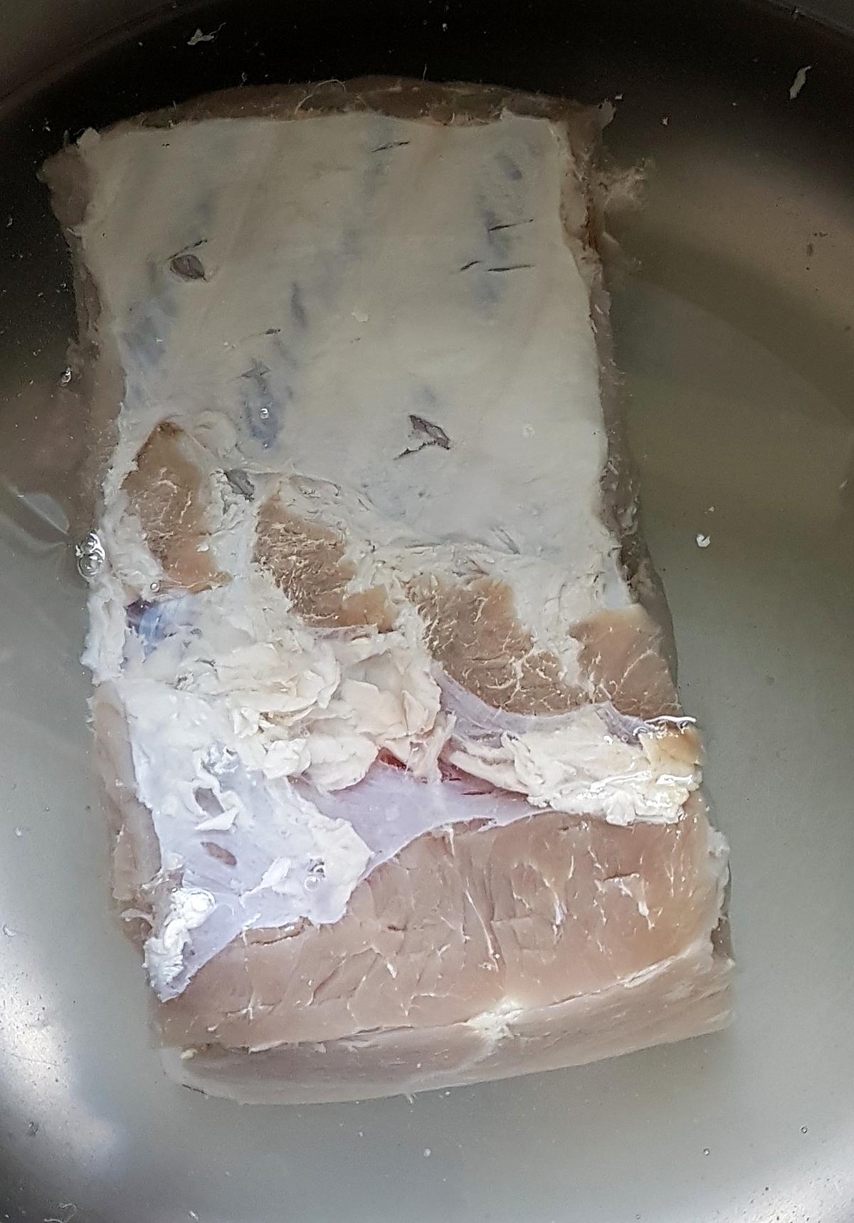 recette Poitrine de porc rôtie (entrelardé)