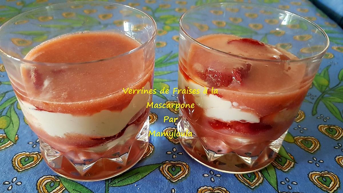 recette Verrines de Fraises à la Mascarpone