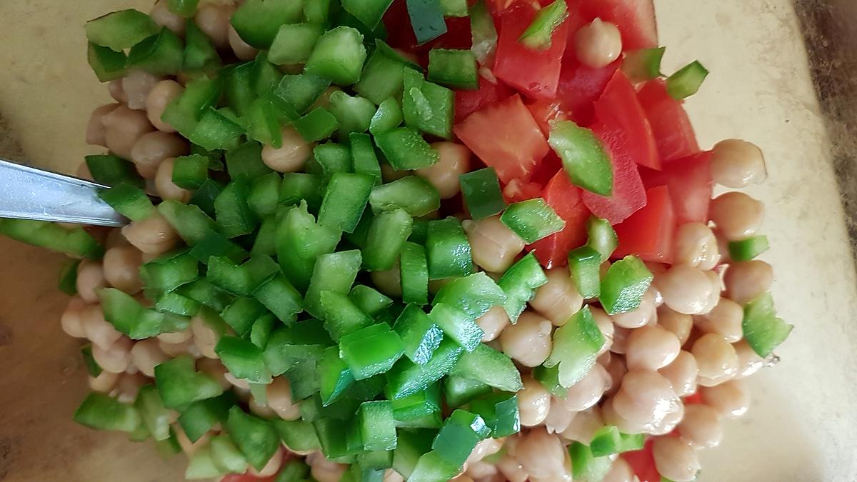 recette Salade de couscous aux pois chiches, œufs, coriandre ....