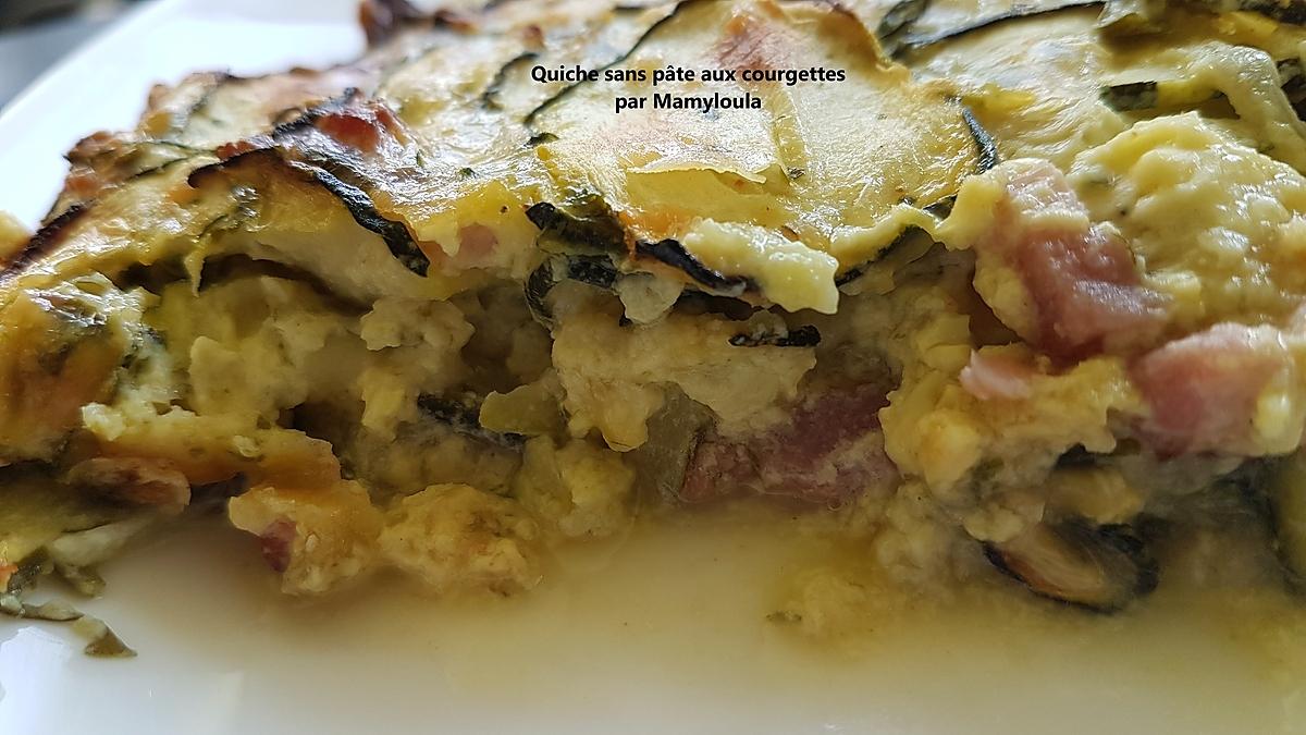 recette Quiche sans pâte aux courgettes