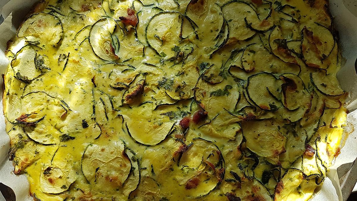 recette Quiche sans pâte aux courgettes