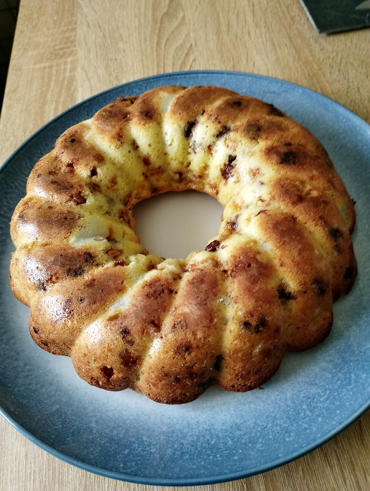 recette gateau poire pépites de chocolat