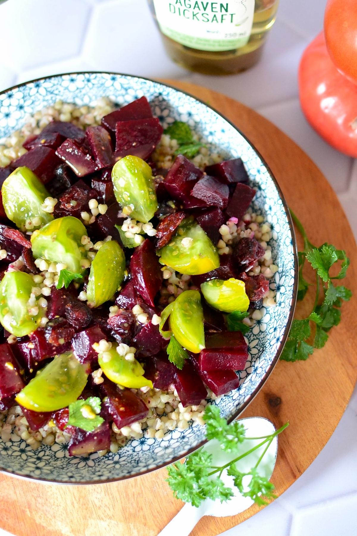 recette Salade sarrasin betteraves et tomates