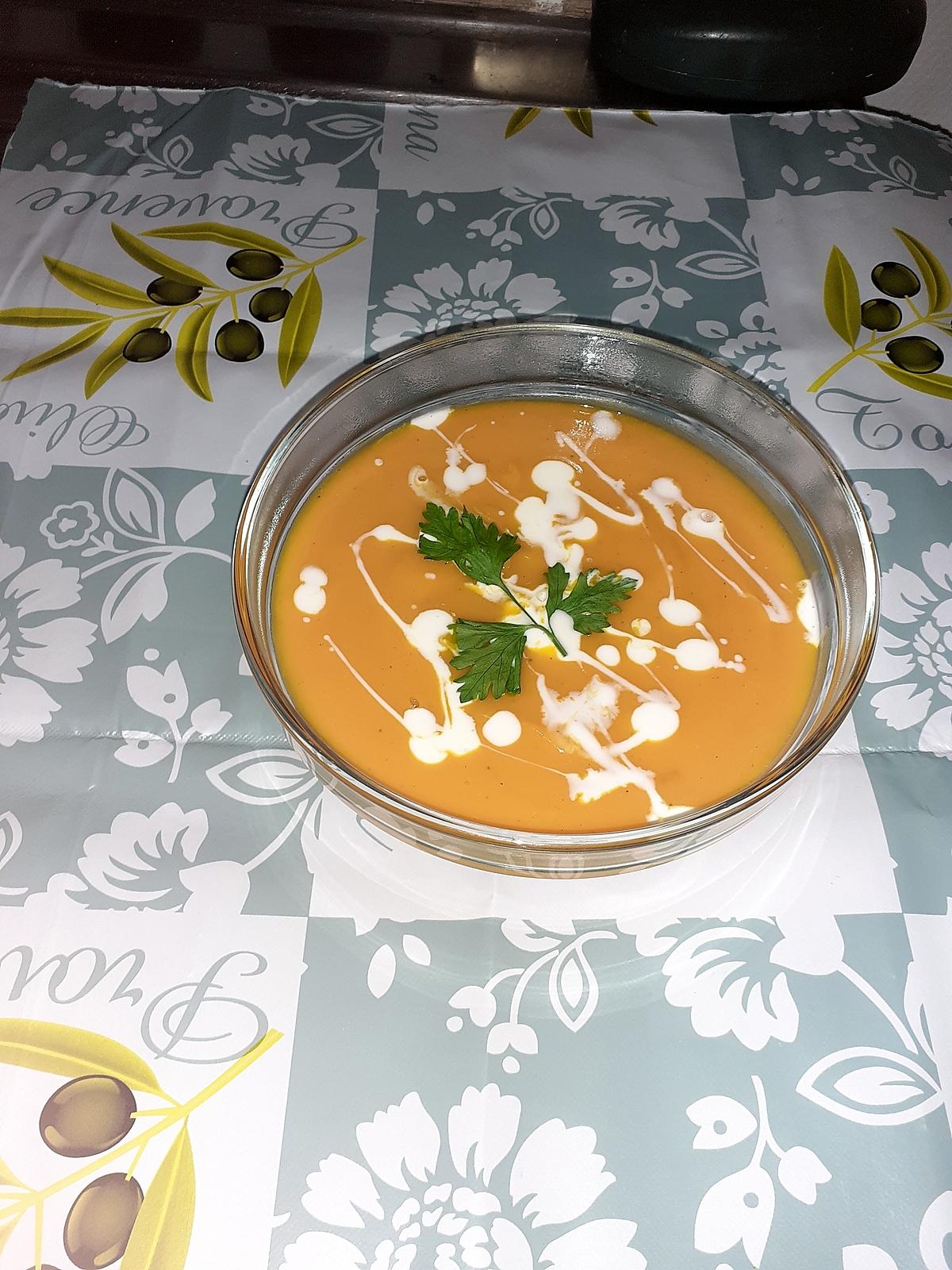 recette Potage au potimarron