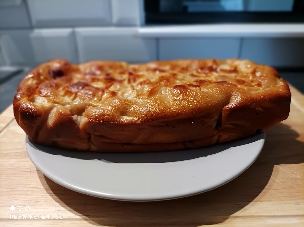 recette CLAFOUTIS POMMES - CERISES GRIOTTES - KIRCH à ma façon.