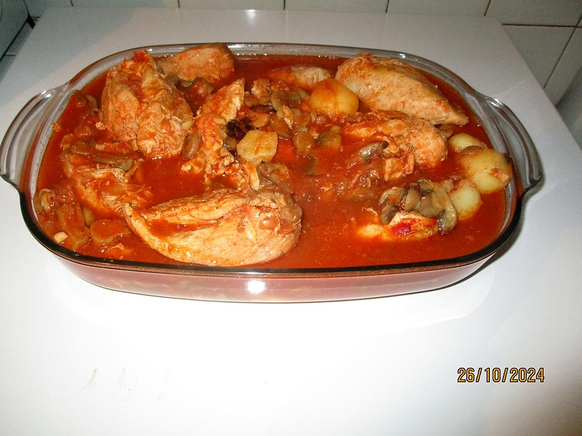 recette Poulet sauté chasseur