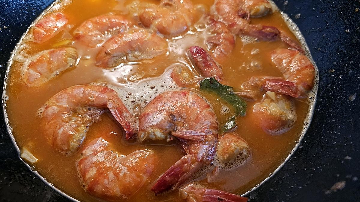 recette Gambas à la bière et à l'ail légèrement relever