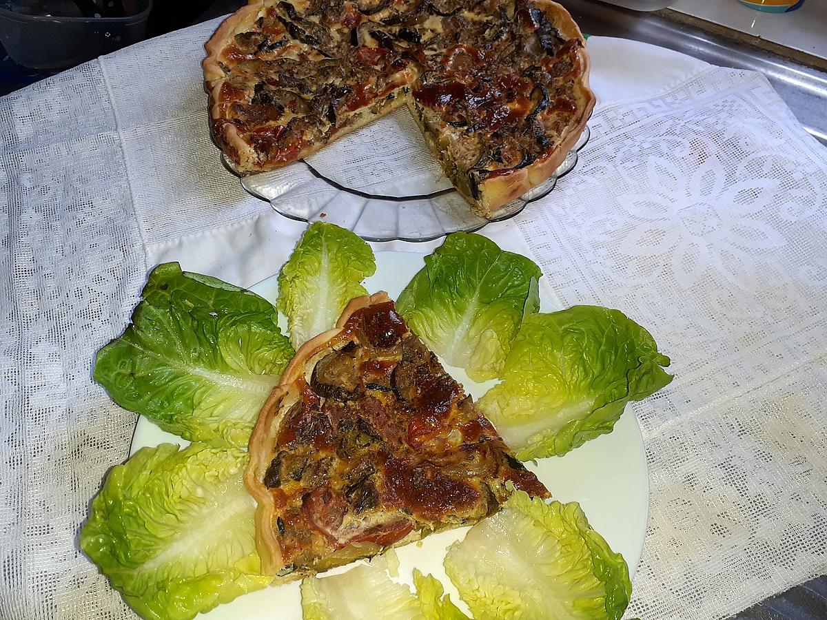 recette Quiche courgettes.tomates.aubergines