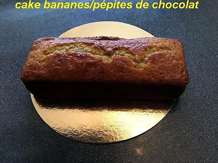 recette cake bananes/pépites de chocolat :