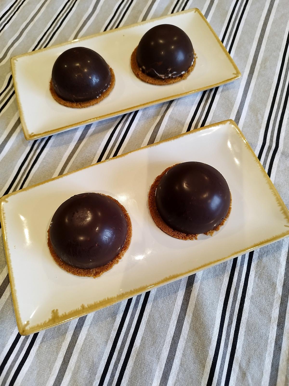 recette Dôme chocolat poires spéculoos