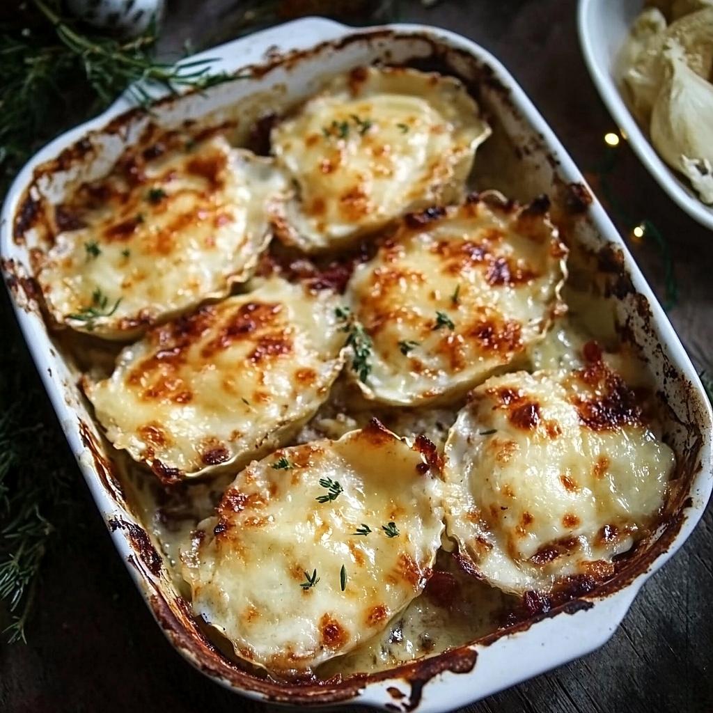 recette huitres gratinées aux four