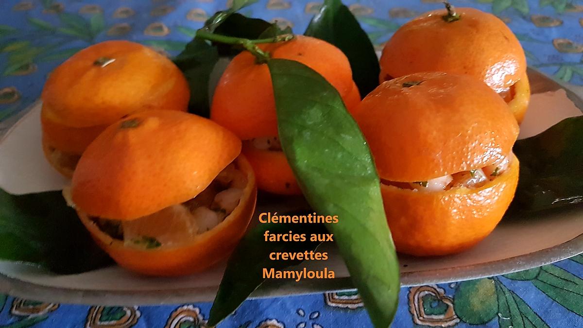 recette Clémentines farcies aux crevettes