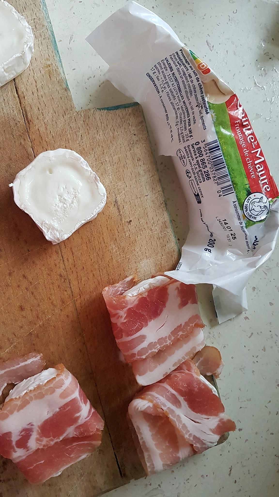 recette Feuilletés au chèvre/lard fumé