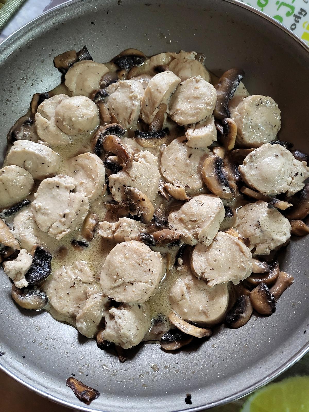 recette Blanquette de boudin blanc aux champignons