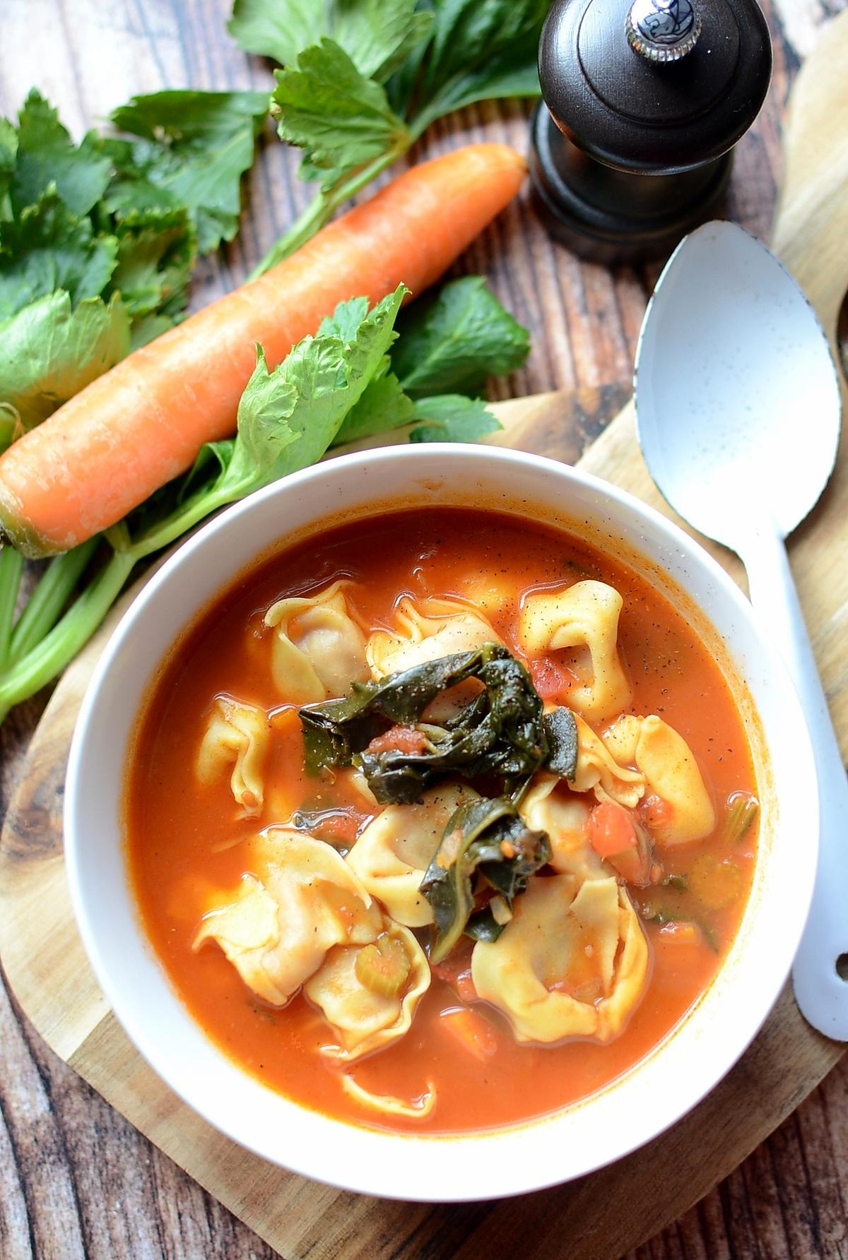 recette Soupe de tortellini