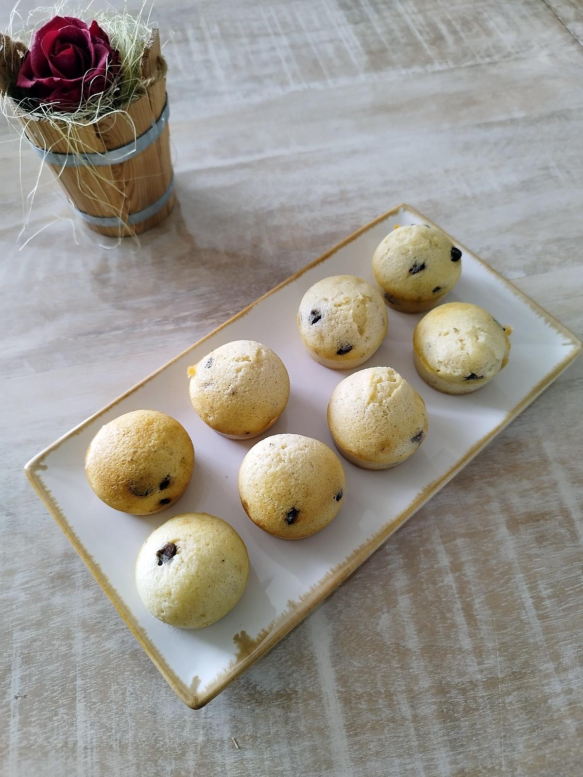 recette Mini muffins aux blancs d'oeufs pépites de chocolat