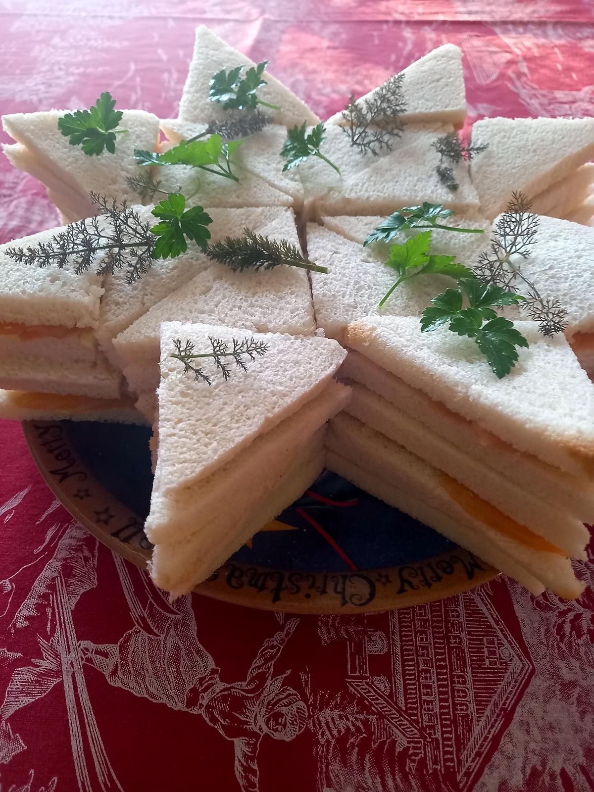 recette Etoile de mini sandwichs