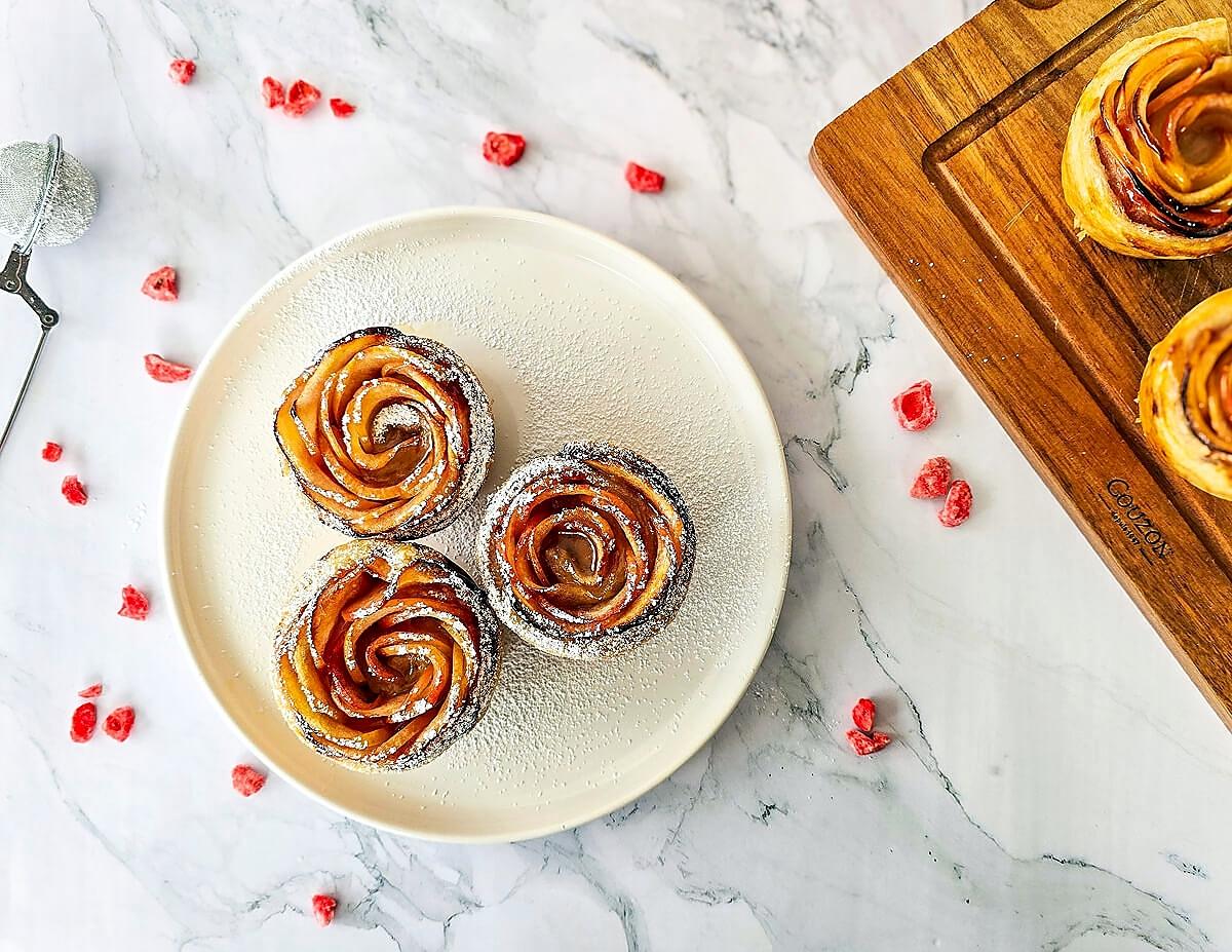 recette Roses feuilletée aux pommes