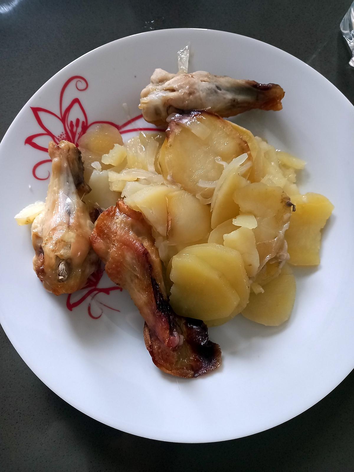 recette Blanquette de poulet aux pommes de terre boulangères