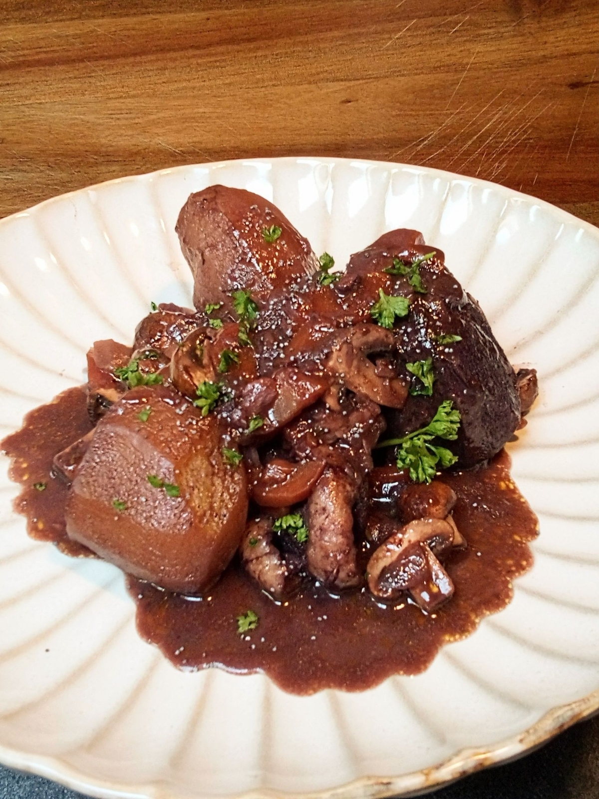 recette COQ AU VIN ROUGE A MA FACON