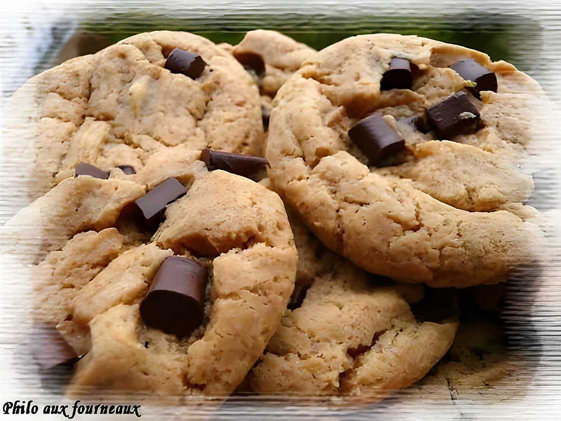 Recette De Cookies Au Beurre De Cacahuètes & Aux Pépites De Chocolat