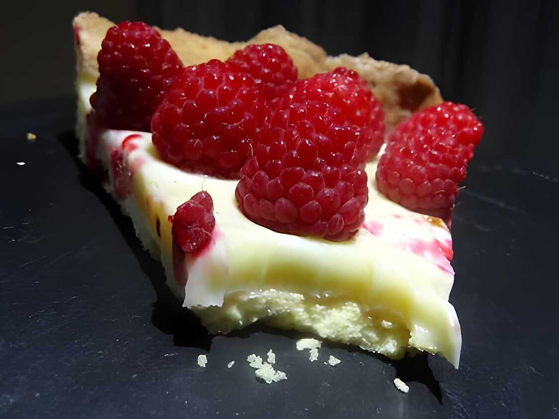 Recette De Tarte Framboises-chocolat Blanc-citron Vert-gingembre