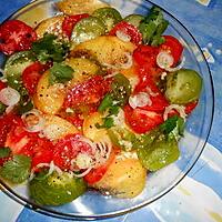 recette Salade de tomates en couleur