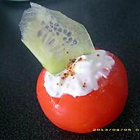 recette tomates farcies aux petits suisses et concombre (diététique)