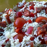 recette salade de riz au chorizo