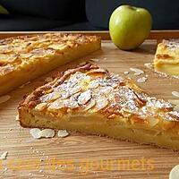 recette Tarte (Moelleux) aux pommes et aux amandes.