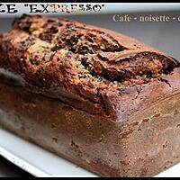recette ** Cake marbré "Merano" ou "expresso" : café - noisette - chocolat**