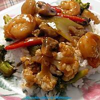 recette Sauté de légumes et crevettes sauce teriyaki