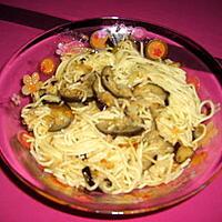 recette Spagettis aux aubergines et fenouil