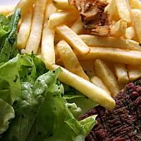 recette Steack de cheval haché/frites/laitue