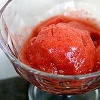 recette Sorbet fraise rhubarbe