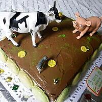 recette gateau d'anniversaire,thème:animaux de la ferme
