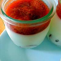 recette Panna cotta compotée de rhubarbe/fraises
