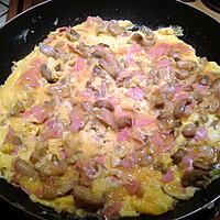 recette Omelette jambon/gruyere/champignon de paris