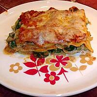 recette lasagnes aux courgettes ,sauce au chèvre et tomates basilic