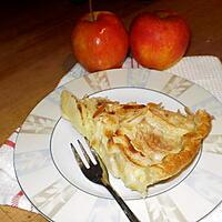 recette tarte aux pommes,amandes et rhum