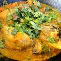 recette Poulet au curry et au lait de coco