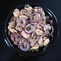 recette Salade d'haricots blancs géants, thon et oignon rouge