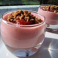 recette Crumble froid au yaourt et aux fraises