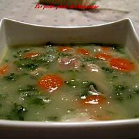 recette Soupe au poulet et choux frisé ( kale )