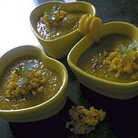 recette Soupe tiède aux légumes estivaux, à l'ail et au piment d'Espelette