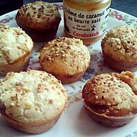 recette Muffins à la crème au caramel beurre salé et pralin